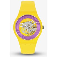 Swatch Mens Purple Rings Yellow Watch SO29J100