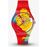 Swatch Simpsons Sweet Embrace Marge & Homer Red Watch SO29Z120