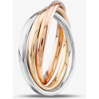 9ct Three Colour Gold Crossover Trinity Ring R21B94A-P