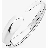 Lucy Quartermaine Silver Flat Drop Bangle DBG7