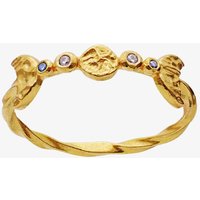 Maanesten Gold Plated Lucilia Moon Ring 4816A 57