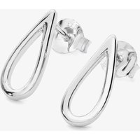 Lucy Quartermaine Silver Petal Stud Earrings PS1