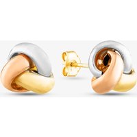 9ct Gold 3 Colour Knot Studs 3-55-6249
