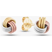 9ct Three-Colour Knot Stud Earrings 3.55.19.13