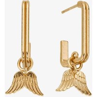 ChloBo Gold Plated Guidance Rectangular Wing Drop Hoop Earrings GEH3393