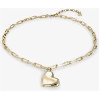UNOde50 Heartbeat Gold Plated Heart Pendant Necklace COL1669ORO0000U