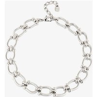 UNOde50 Serotonin Silver Plated Horseshoe Link Chain Necklace COL1898MTL0000U