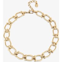 UNOde50 Serotonin Gold Plated Horseshoe Link Chain Necklace COL1898ORO0000U