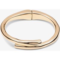 UNOde50 Meetingpoint Gold Plated Twisted Tube Shaped Bangle PUL2187ORO0000L