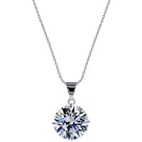 Carat* London Fundamentals 9ct White Gold Cubic Zirconia Pendant 20470-28