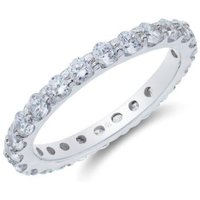 Silver Cubic Zirconia Eternity Ring