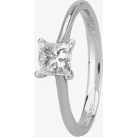 1888 Collection Platinum 0.70ct Princess-Cut Diamond Classic Solitaire Ring RI-2022(.70CT PLUS)- G/SI2/0.70ct