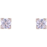 9ct Yellow Gold Princess Reduce Cubic Zirconia Stud Earrings