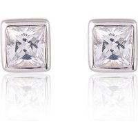 Silver Princess Lower Cubic Zirconia Stud Earrings
