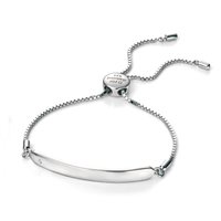 D For Diamond Silver Chain ID Bracelet