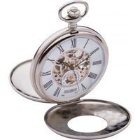 Jean Pierre Chrome Plated Double Part Hunter Pocket Watch G257CM