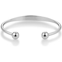 Sterling Silver Simple Mens Torque Bangle