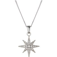Silver Cubic Zirconia Superstar Pendant