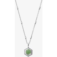 ChloBo Happiness Silver Aventurine Hexagon Necklace SNCC3442
