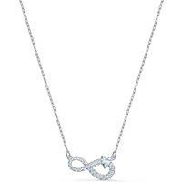 Swarovski Infinity White Crystal Rhodium Plated Necklace 5520576