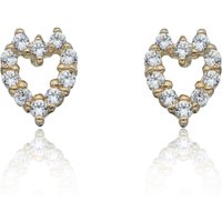 9ct Yellow Gold Cubic Zirconia Middle Earrings