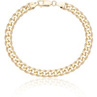 Silver Yellow Gold Plated 6.2mm Curb Bracelet