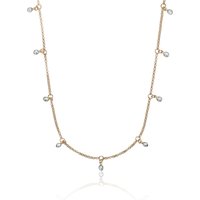 14ct Yellow Gold Plated Sky Blue Topaz Appeal Necklace