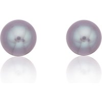 9ct White Gold 6-6.5mm Crimson Freshwater Pearl Earrings