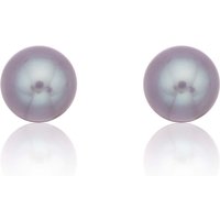 9ct White Gold 8-8.5mm Crimson Freshwater Pearl Earrings