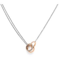Olivia Burton Vintage Entwine Silver & Rose Gold Plated Necklace 24100003