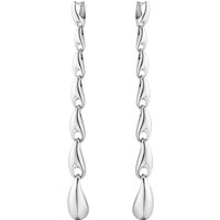 Georg Jensen REFLECT Silver Further Lengthy Drop Earrings 20001302