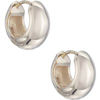 Yellow Gold Plated Thick Huggy Hoop Earrings