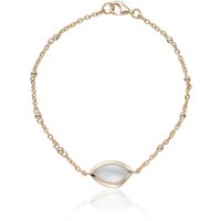 Yellow Gold Plated White Tooth Unmarried Bracelet