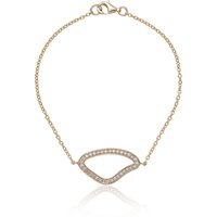 Yellow Gold Plated Cubic Zirconia Open Summary Bracelet