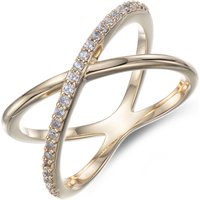Silver 3 Micron Plated Cubic Zirconia Pass Over Ring