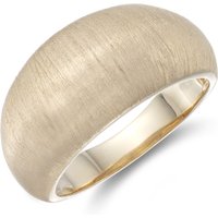 Silver 3 Micron Plated Cubic Zirconia Brushed Domed Ring