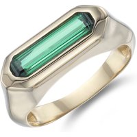 Silver 3 Micron Plated Inexperienced Cubic Zirconia Signet Ring