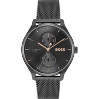 BOSS Tyler Stainless Metal Black Quartz 43mm Males’s Watch 1514105