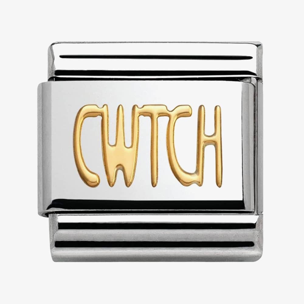 Nomination CLASSIC Gold Writings Cwtch Charm 030107/19