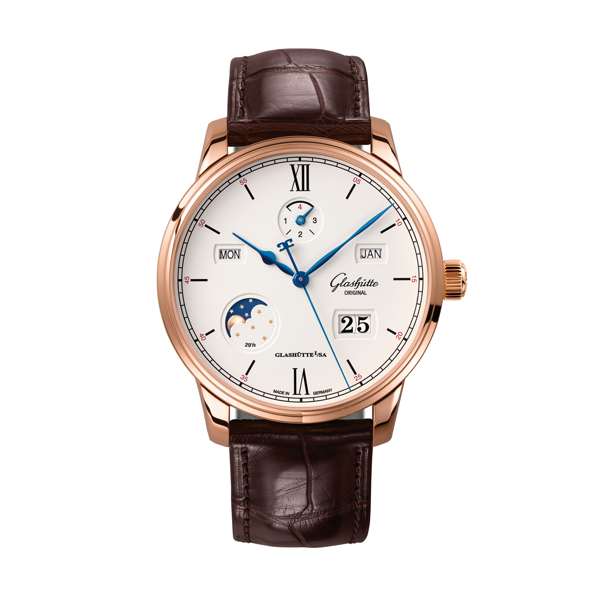 Glash&uuml;tte Authentic Senator Excellence 42mm Mens Watch 1-36-02-02-05-30