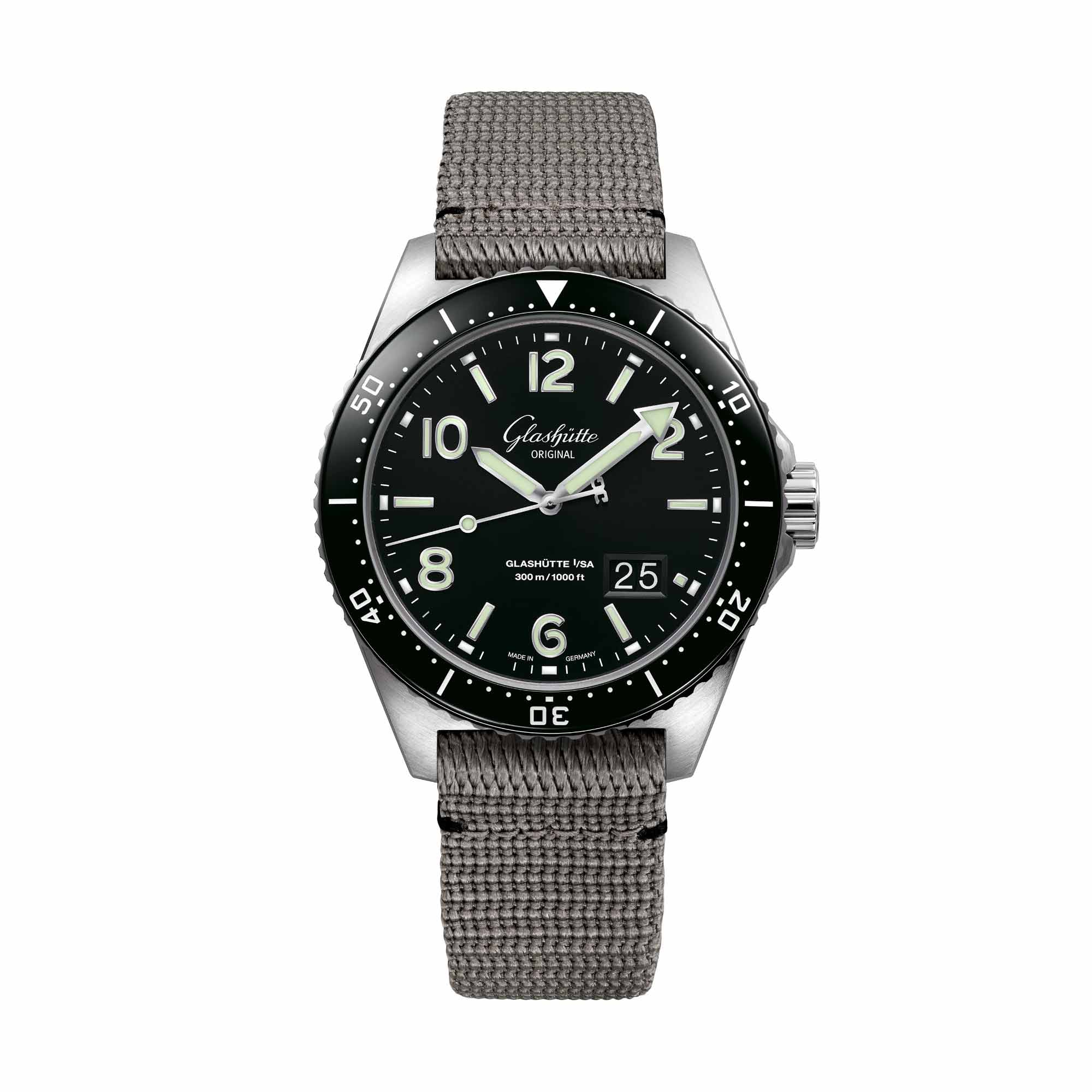 Glash&uuml;tte Authentic SeaQ Landscape Date 43mm Mens Watch 1-36-13-01-80-34