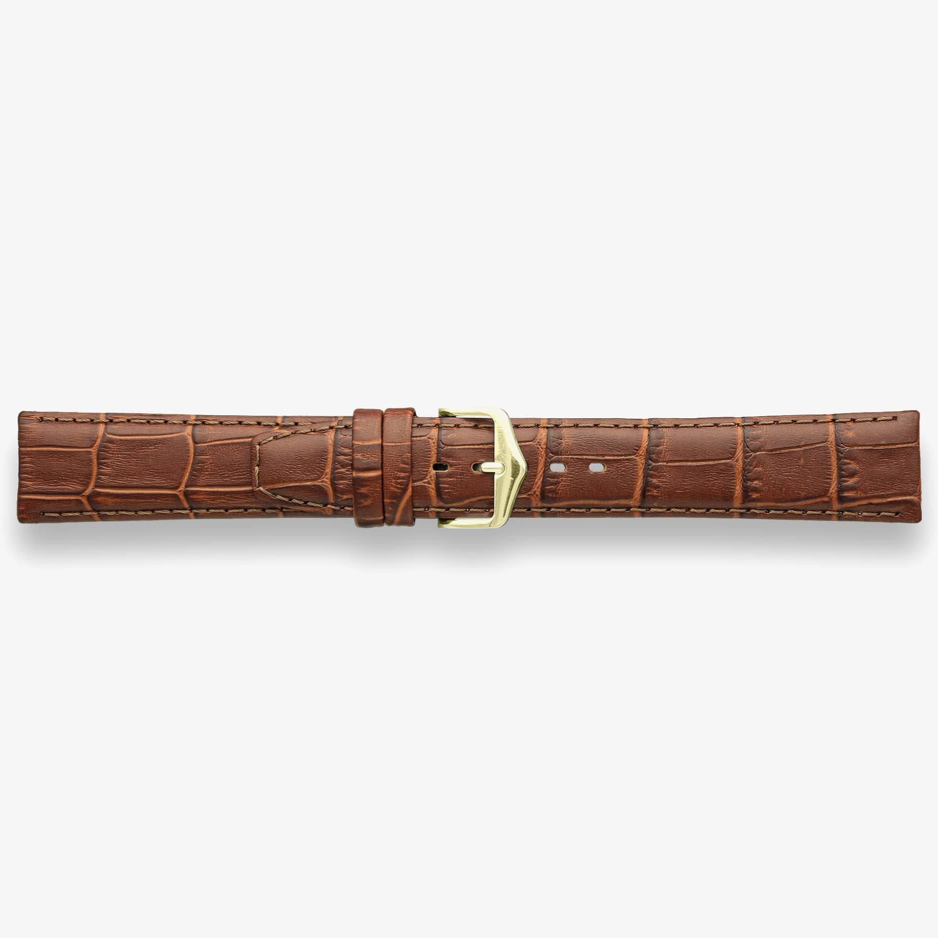 Darlena Lulworth Brown Leather Gold Buckle Watch Strap 1209