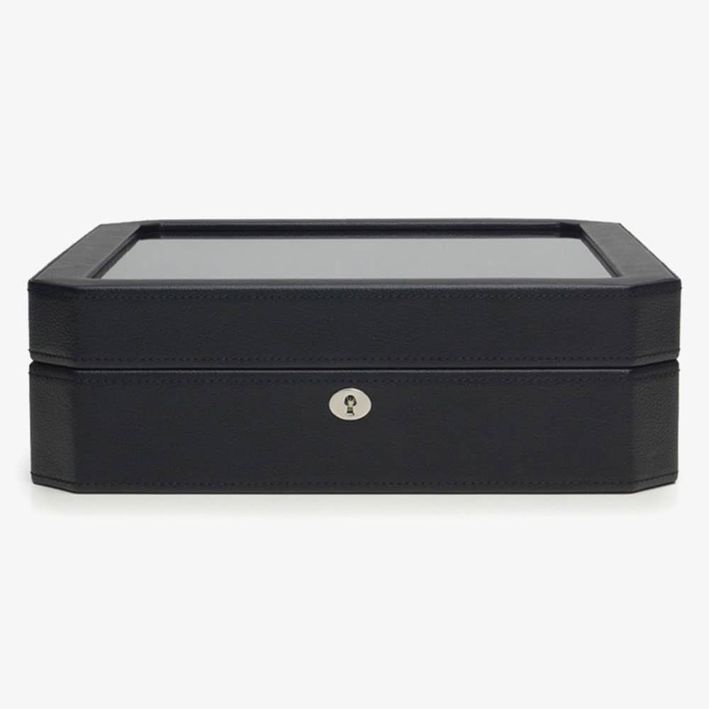 WOLF Black Windsor 15 Piece Watch Box 4585029