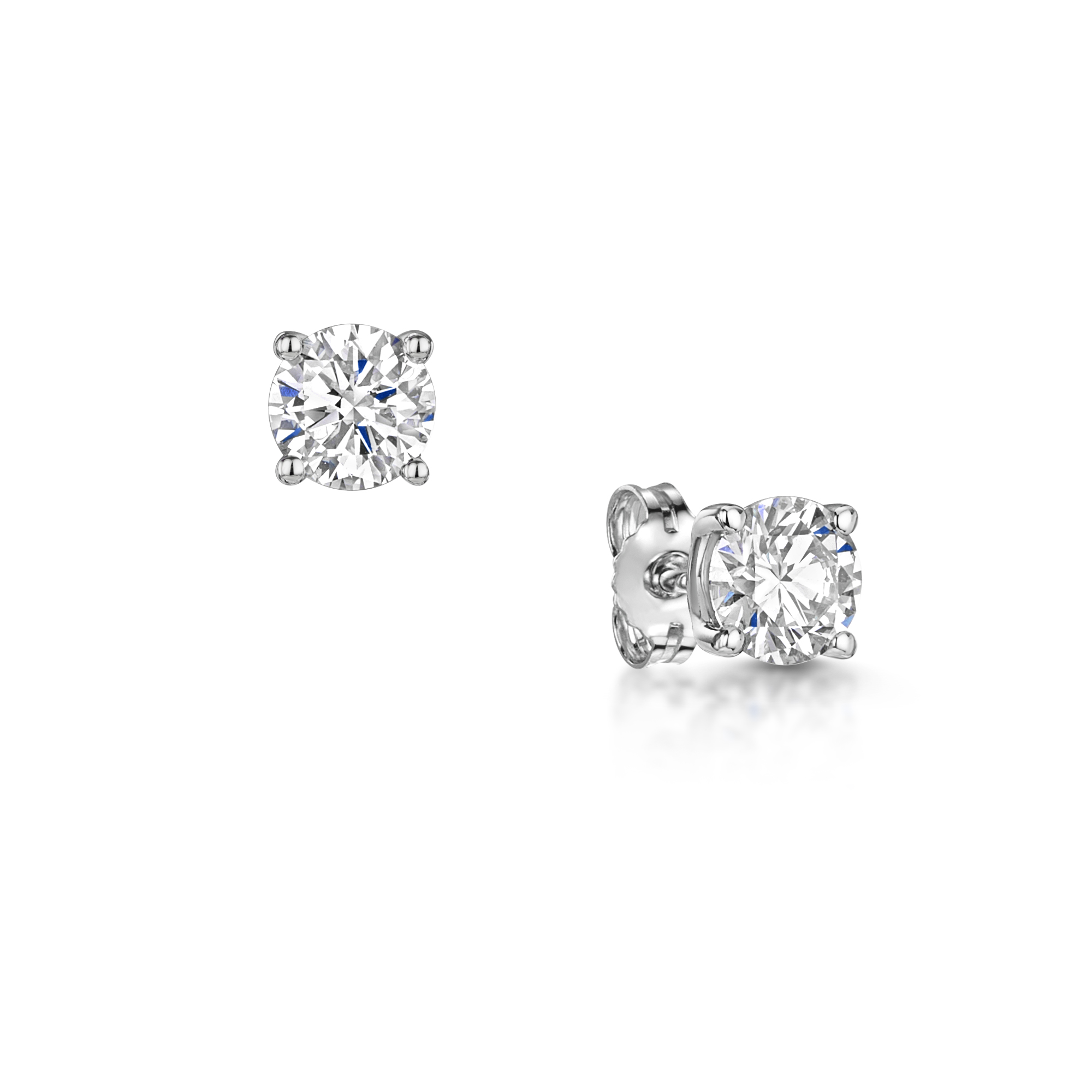 Platinum Lab Grown 1.50ct Spherical Sensible Diamond Earrings