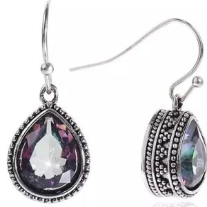 Antique-Impact Tear Drop Earrings