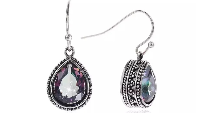 Antique-Impact Tear Drop Earrings