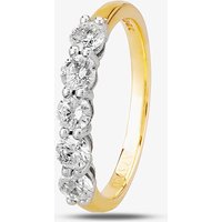 1888 Collection 18ct Gold 0.75ct Five-Stone Diamond Ring HET1001(.75CT PLUS)- G-H/SI1-SI2/0.75ct