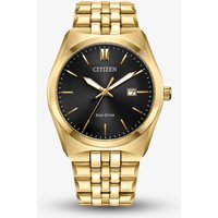 Citizen Corso Eco Drive Gold Plated Black Watch BM7333-85E