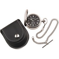 Jean Pierre Chrome Plated Quartz Pocket Watch D35