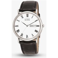 Citizen Mens Stiletto Black Leather Strap Watch BM8240-11A